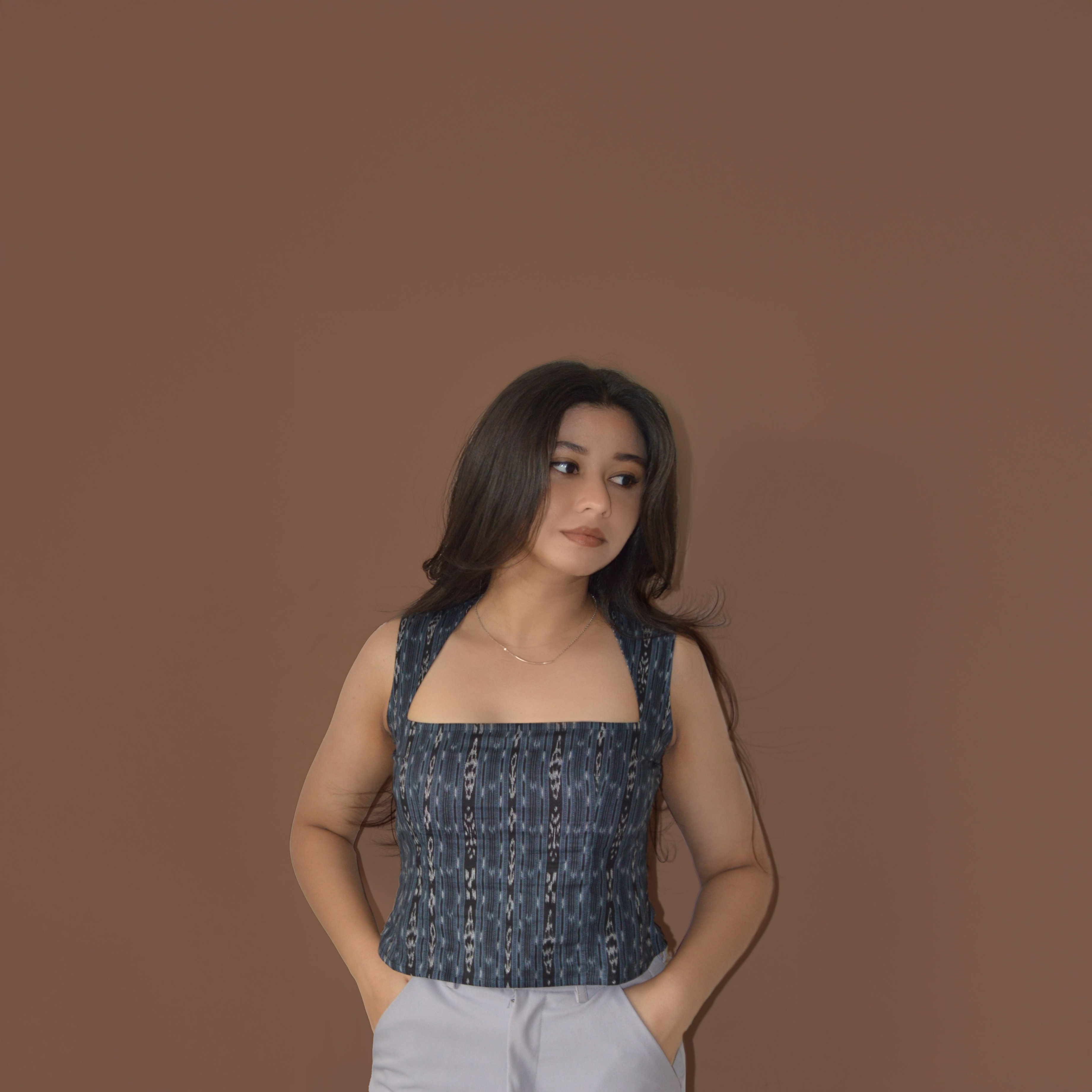 REVA IKAT PRINT TOP