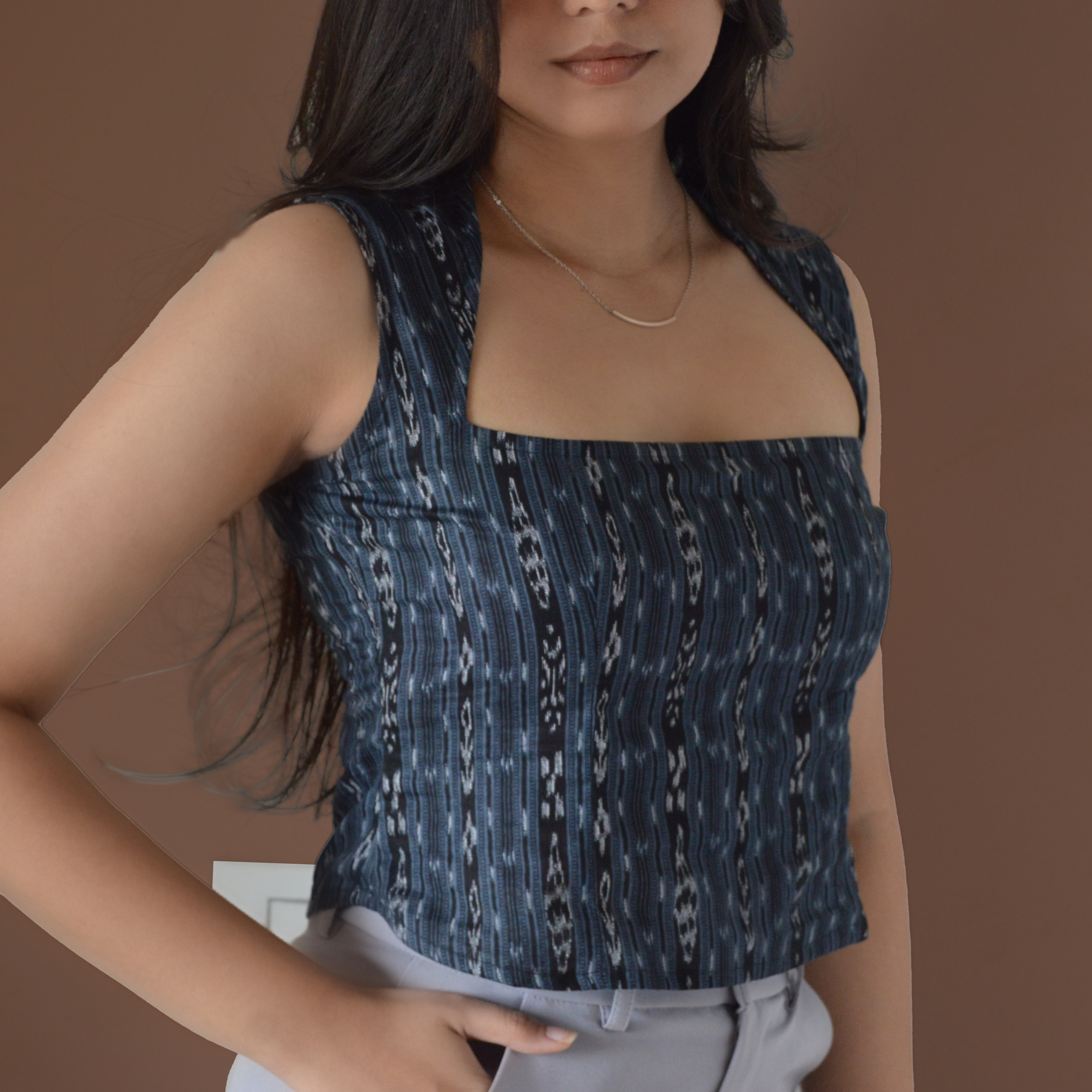 REVA IKAT PRINT TOP