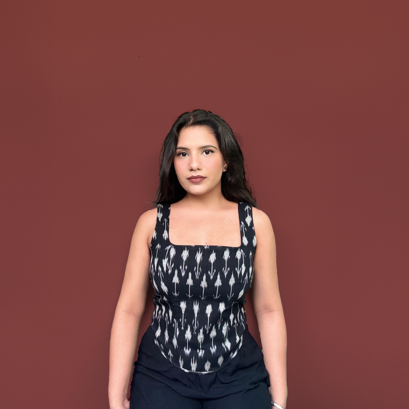 REYA IKAT CORSET TOP