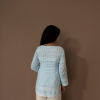 MEHAR BLUE CHIKANKARI KURTI