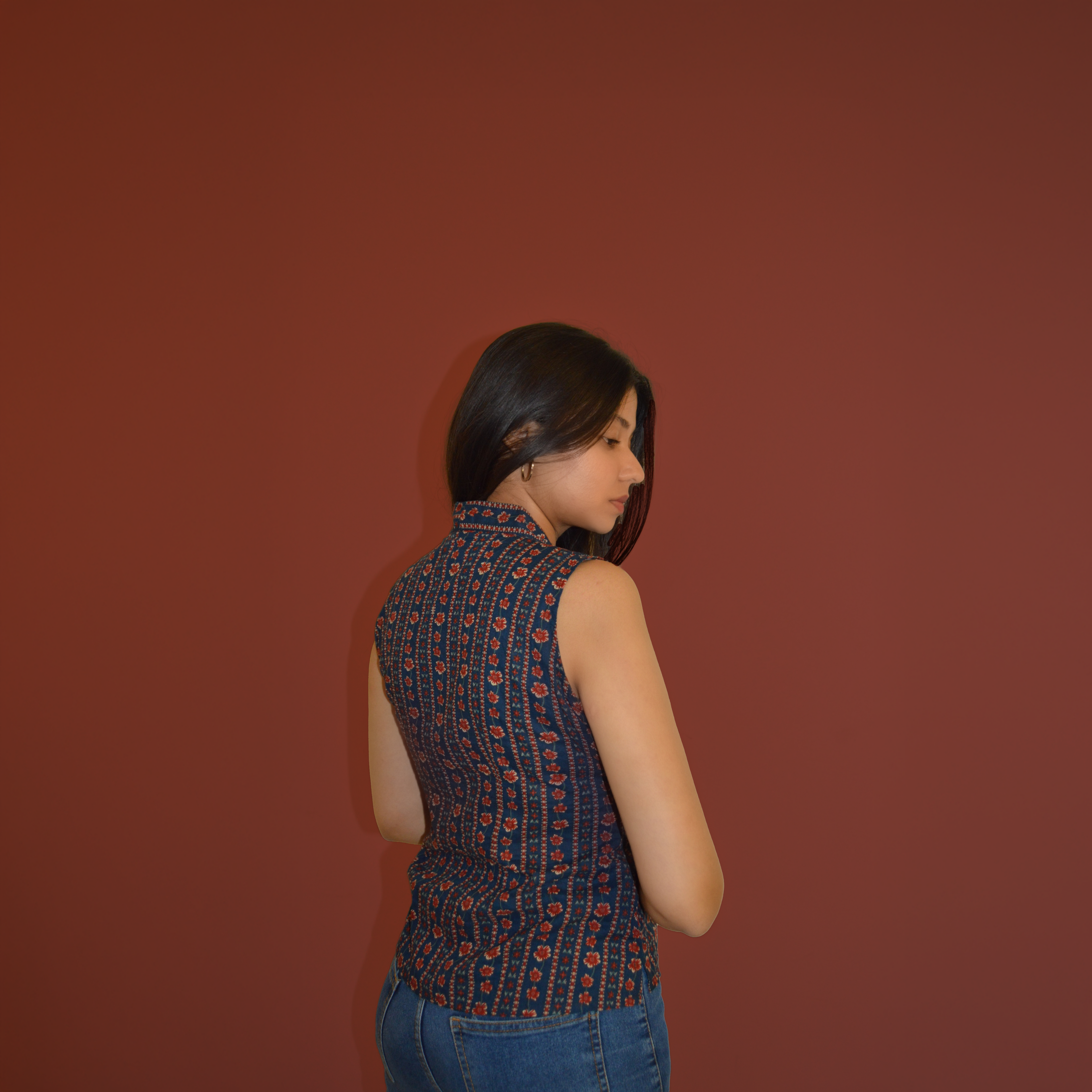 FLORAL PRINT WAISTCOAT
