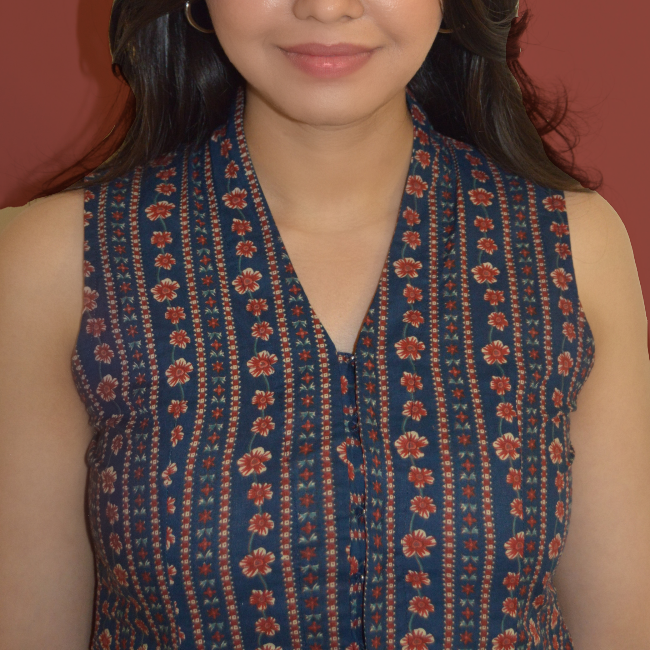 FLORAL PRINT WAISTCOAT