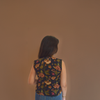 FLORAL PRINT WRAP TOP