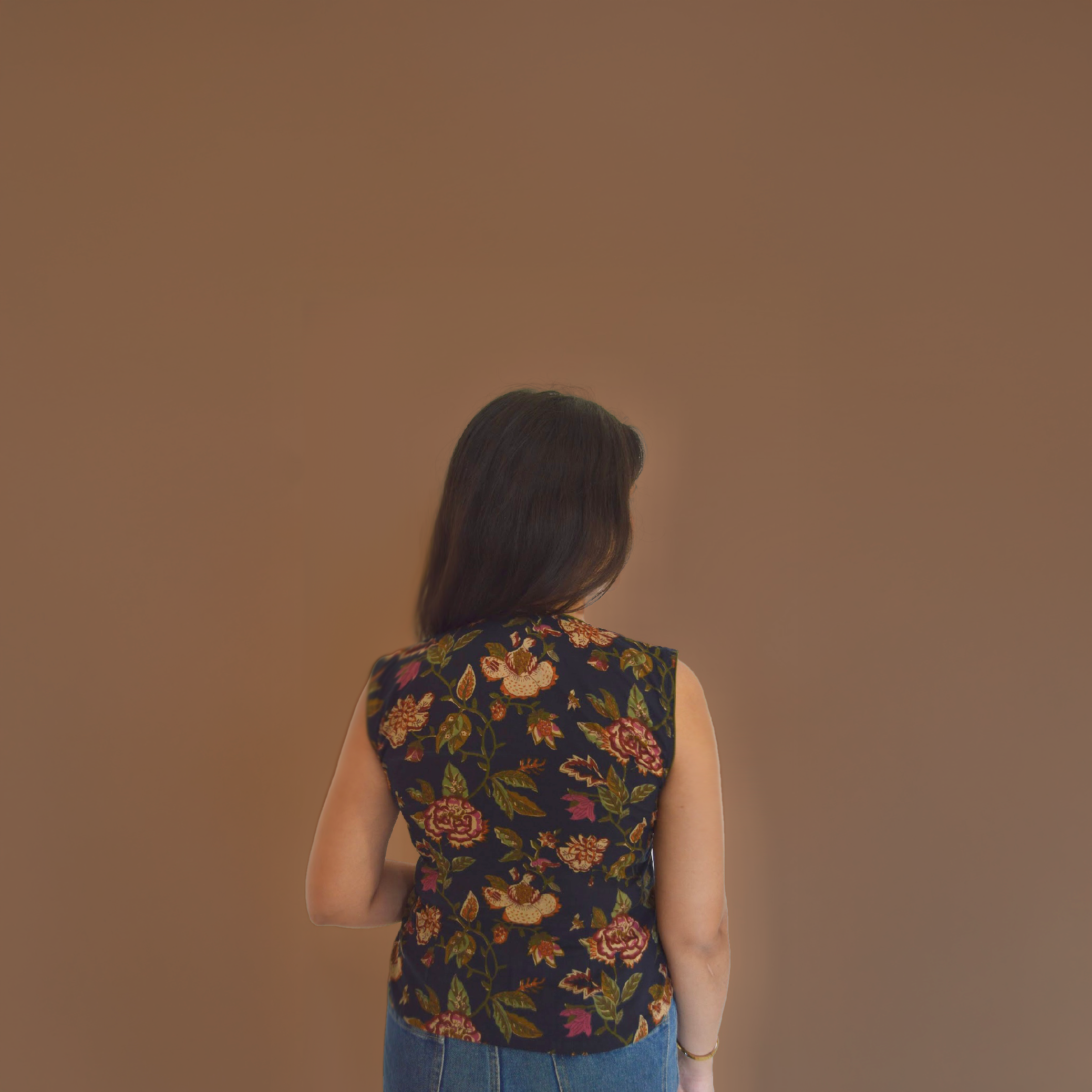FLORAL PRINT WRAP TOP