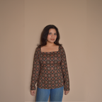 LONG SLEEVED BUTA PRINT KURTI