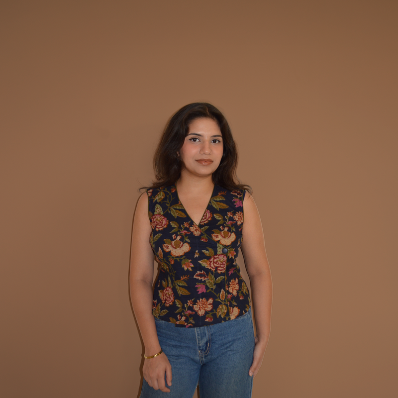 FLORAL PRINT WRAP TOP